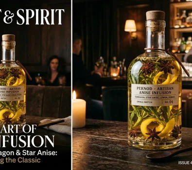 Infusing flavours in Pernod involves steeping complementary botanicals, citrus peels, fresh herbs, or savory aromatics in the 40% ABV French anise spirit for 12 to 72 hours. Because Pernod contains potent star anise, fennel, and licorice notes, successful infusions require balancing high-contrast botanical ingredients—such as Meyer lemon peel, fresh French tarragon, dried chamomile, and green cardamom—without masking the signature anise backbone. Infusing flavours in Pernod involves steeping complementary botanicals, citrus peels, fresh herbs, or savory aromatics in the 40% ABV French anise spirit for 12 to 72 hours. Because Pernod contains potent star anise, fennel, and licorice notes, successful infusions require balancing high-contrast botanical ingredients—such as Meyer lemon peel, fresh French tarragon, dried chamomile, and green cardamom—without masking the signature anise backbone.